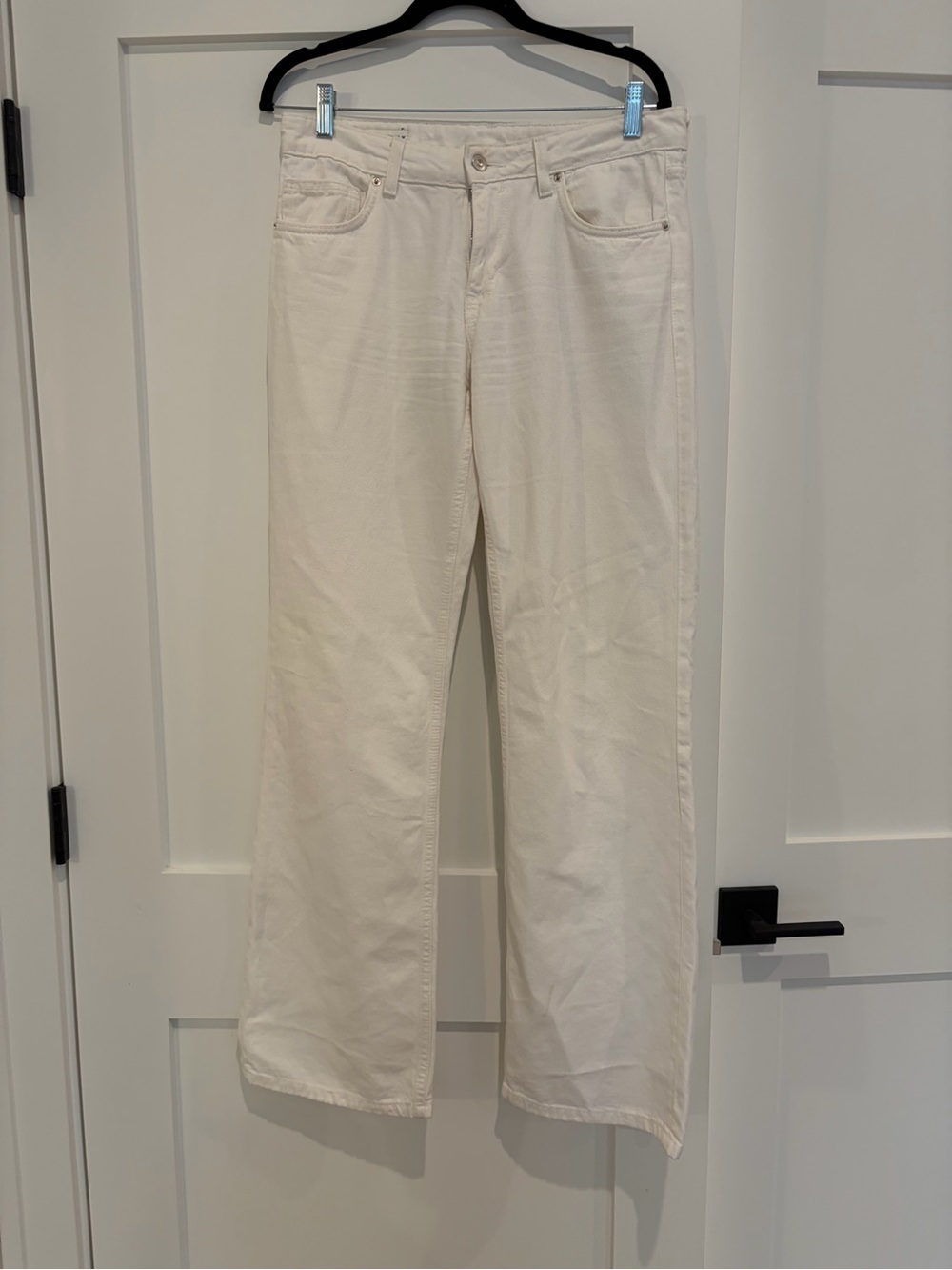 Zara White Wide-Leg Jeans
